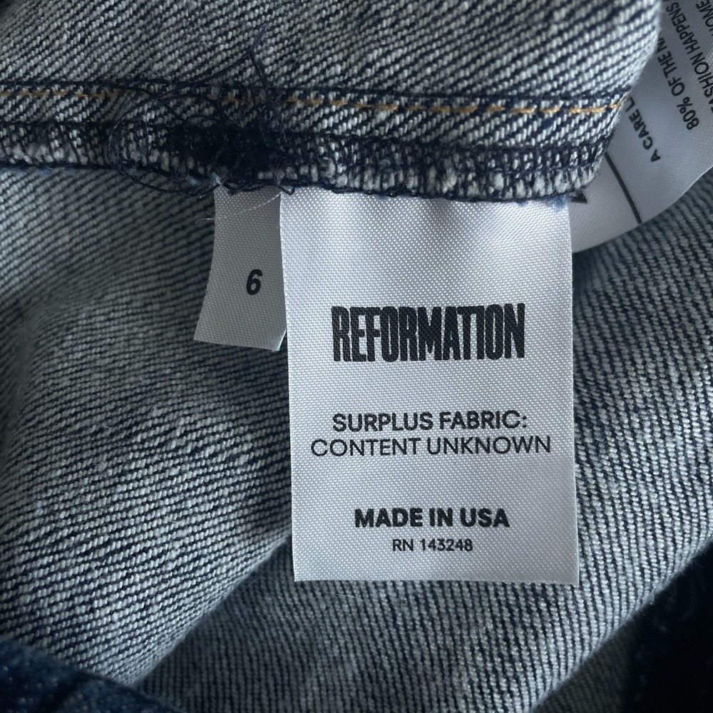 Reformation Lace‎ Up Front Wide Leg Flared Bell Bottom Jeans Size 6 - Picture 7 of 8